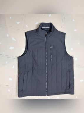 Orvis Men's Quilted Zip-Up Vest in Gray